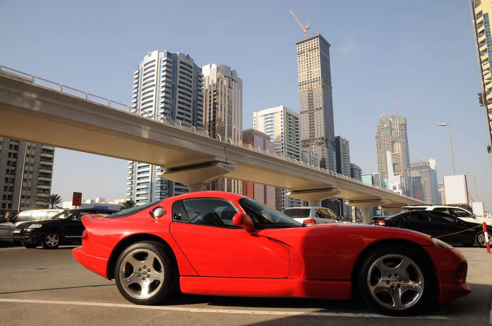 Red Sports Car in Dubai - Importing a Used Car to Dubai