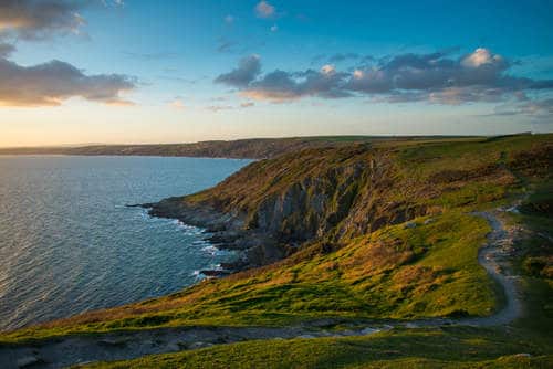 Sunset on Cornish Cliffs