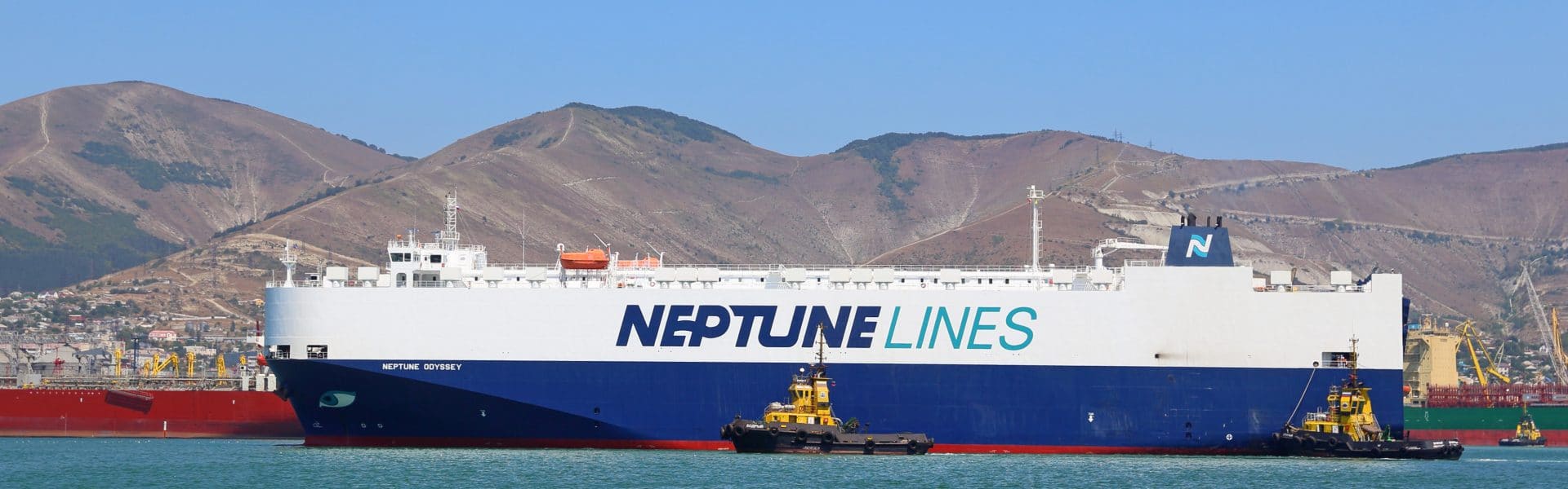 Neptune Lines RoRo ship docking at port