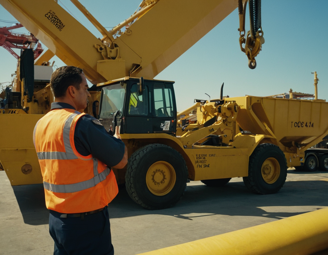 US customs inspection of Middle East-origin heavy equipment